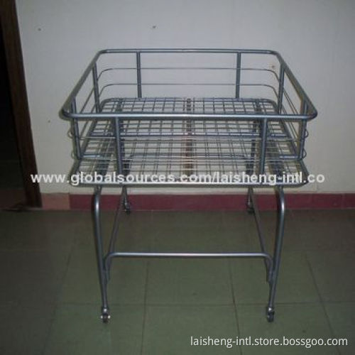 Dump Wire Bin with Four Casters and Powder-coated Surface Finish, Measures 900 x 900 x 950mm